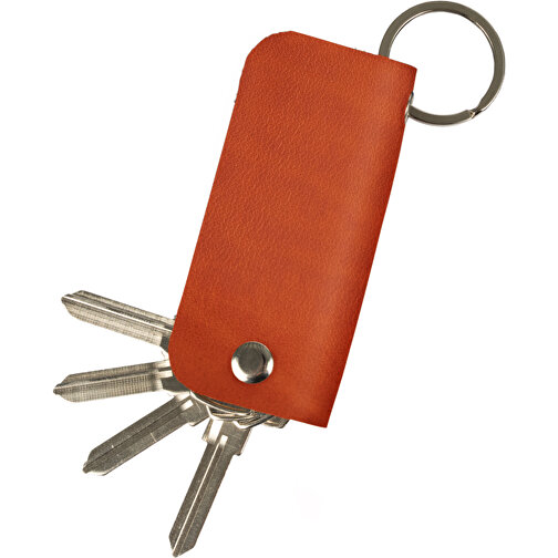 Schlüsseletui , orange, Anilin-Rindleder Toscana, 8,50cm x 4,00cm (Länge x Breite), Bild 1