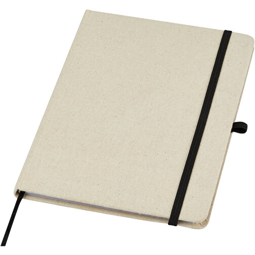 Tutico Hard Cover Notizbuch Aus Bio Baumwolle , natur / schwarz, 80% Bio Baumwolle, 20% Polyester, Recyceltes Papier, 12,20cm x 17,40cm (Länge x Höhe), Bild 1