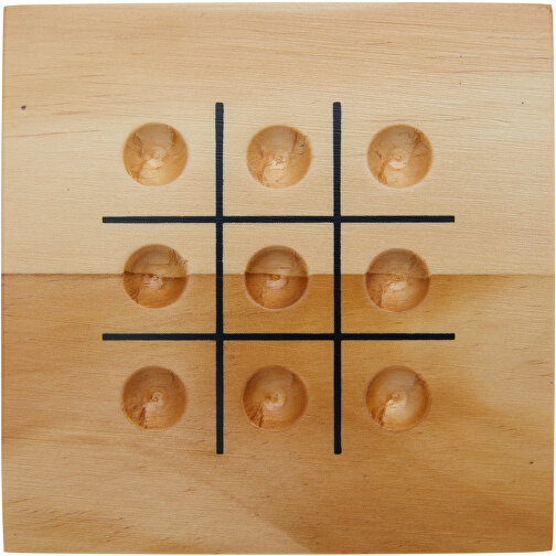 Strobus Tic-Tac-Toe Spiel Aus Holz , natur, Holz, 11,90cm x 4,00cm x 11,90cm (Länge x Höhe x Breite), Bild 3