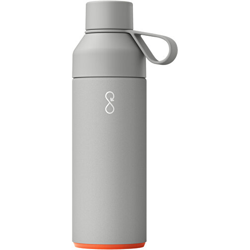 Ocean Bottle 500 Ml Vakuumisolierte Flasche , rock grey, 70% Recycled stainless steel, 10% PET Kunststoff, 10% Recycelter PET Kunststoff, 10% Silikon Kunststoff, 21,70cm (Höhe), Bild 1