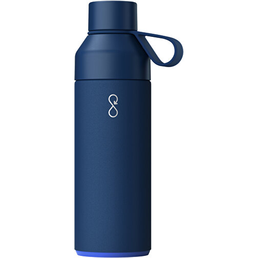 Ocean Bottle 500 Ml Vakuumisolierte Flasche , ozeanblau, 70% Recycled stainless steel, 10% PET Kunststoff, 10% Recycelter PET Kunststoff, 10% Silikon Kunststoff, 21,70cm (Höhe), Bild 1