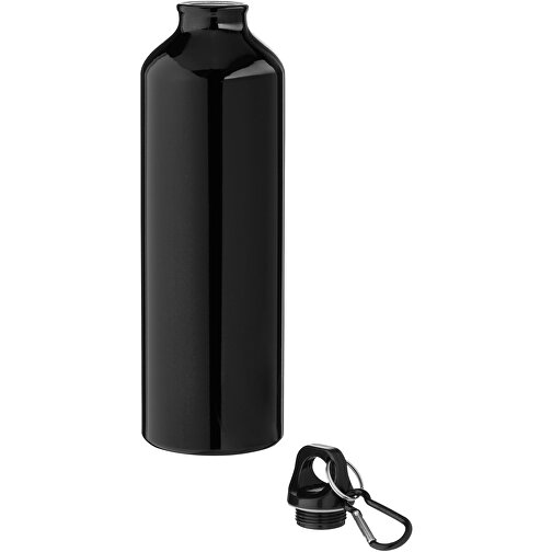 Oregon 770 Ml RCS-zertifizierte Trinkflasche Aus Recyceltem Aluminium Mit Karabinerhaken , schwarz, Recycled Aluminium, 25,00cm (Höhe), Bild 3