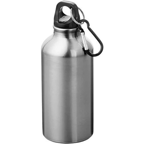 Bouteille d eau Oregon de 400 ml en aluminium recyclé certifié RCS avec mousqueton, Image 1