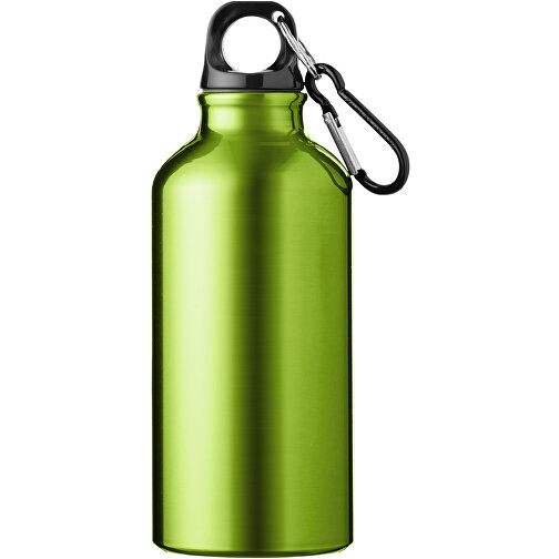 Oregon 400 Ml RCS-zertifizierte Trinkflasche Aus Recyceltem Aluminium Mit Karabinerhaken , apfelgrün, Recycled Aluminium, 17,60cm (Höhe), Bild 2