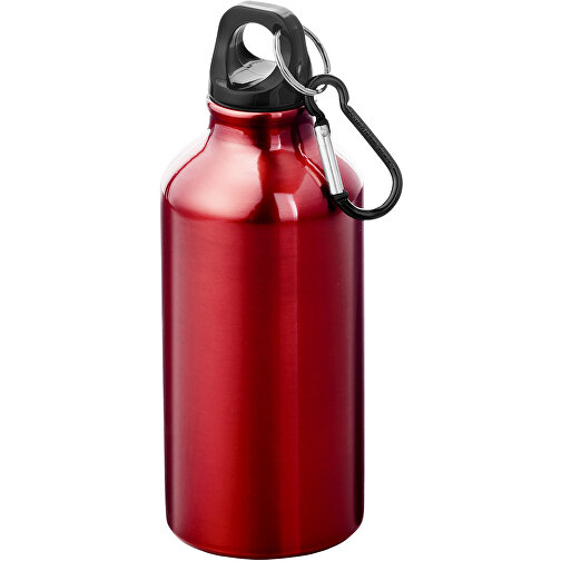 Oregon 400 Ml RCS-zertifizierte Trinkflasche Aus Recyceltem Aluminium Mit Karabinerhaken , rot, Recycled Aluminium, 17,60cm (Höhe), Bild 1