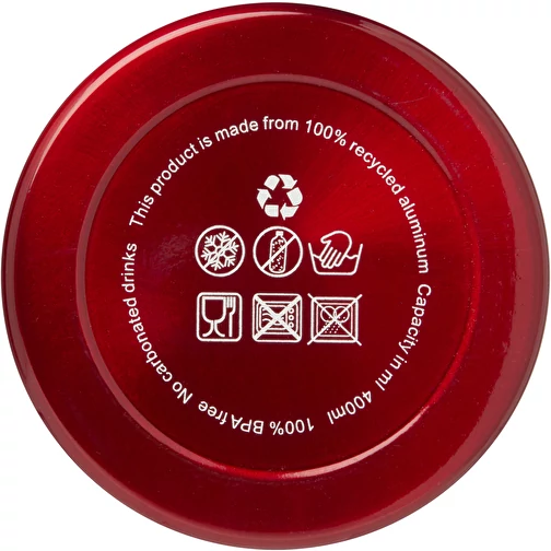 Bouteille d eau Oregon de 400 ml en aluminium recyclé certifié RCS avec mousqueton, Image 3