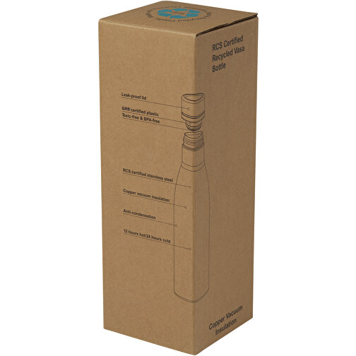 Vasa 500 ml RCS-sertifisert resirkulert vakuumisolert flaske av rustfritt stål og kobber, Bilde 2