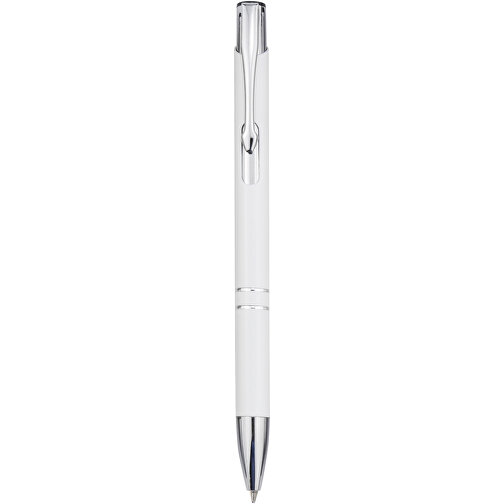 Moneta Kugelschreiber Aus Recyceltem Aluminium , weiß, Recycled Aluminium, ABS Kunststoff, Eisen, 13,60cm (Länge), Bild 1