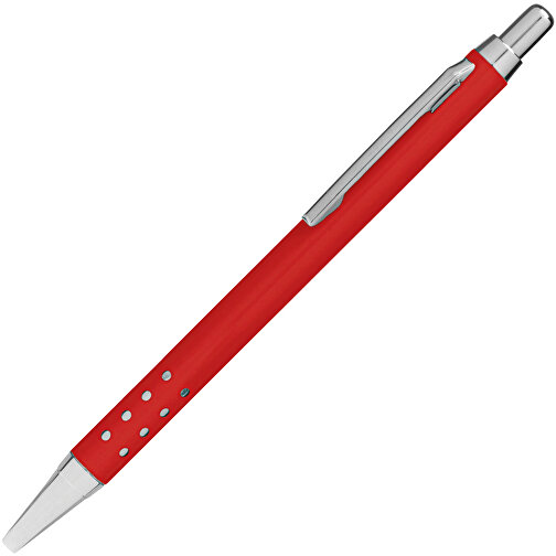 Messing-Kugelschreiber BUDAPEST , rot glänzend, Messing / Stahl, 13,50cm (Länge), Bild 2