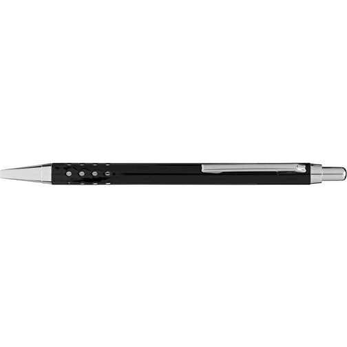 Messing-Kugelschreiber BUDAPEST , schwarz glänzend, Messing / Stahl, 13,50cm (Länge), Bild 3