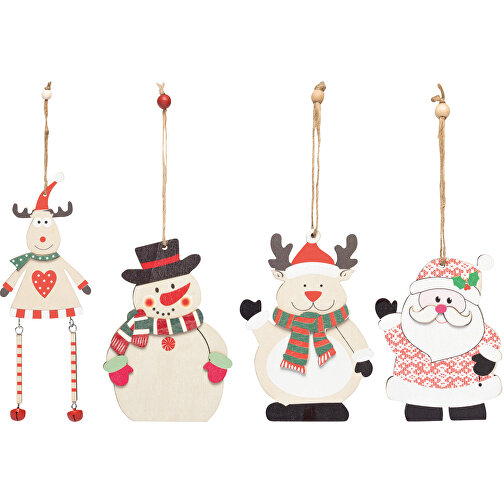 Colgante/Regalo, árbol de navidad WOODEN SNOWI, Imagen 3