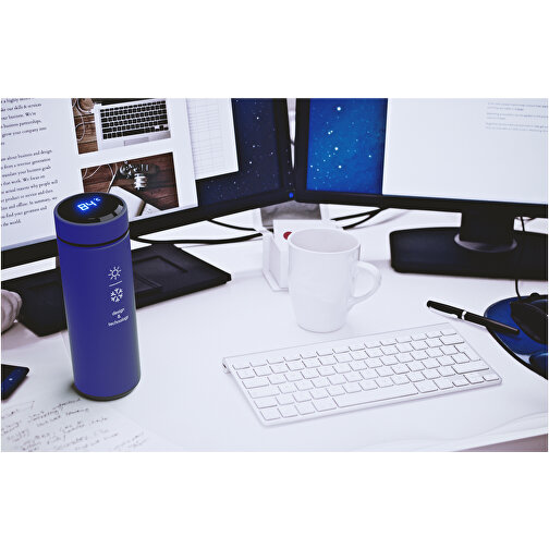 SCX.design D10 Smart Isolierflasche , reflex blue, Edelstahl, 23,00cm (Höhe), Bild 3