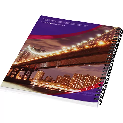 Carnet de notes à spirales A5 Desk-Mate® avec couverture arrière imprimée, Image 3