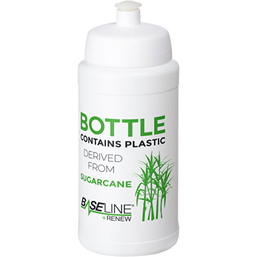 Baseline Plus Renew 500 Ml Sportflasche , weiss, Zuckerrohr Biokunststoff, 90% PP Kunststoff, 10% TPE Kunststoff, 18,30cm (Höhe), Bild 2