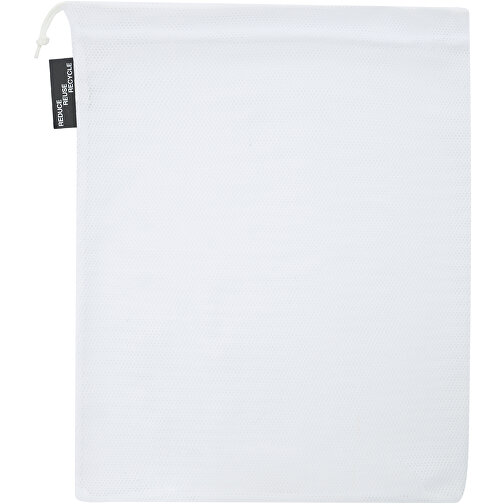 3er-Set Recycelter Polyester-Zuziehbeutel , weiß, Recyceltes Polyester, 30,00cm x 41,00cm (Länge x Höhe), Bild 4