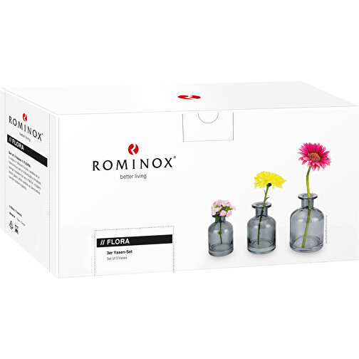ROMINOX® 3er Vasen-Set // Flora , Glas, 20,00cm x 11,20cm x 8,00cm (Länge x Höhe x Breite), Bild 6