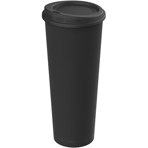 Kaffeebecher 'ToGo', 0,5 L , schwarz, Kunststoff, 19,20cm (Höhe), Bild 1