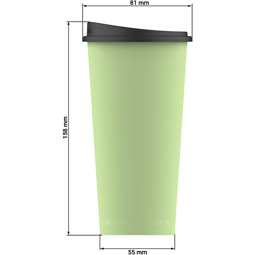 Kaffeebecher 'ToGo', 0,4 L , raffiniertes rot/schwarz, Kunststoff, 14,70cm (Höhe), Bild 6