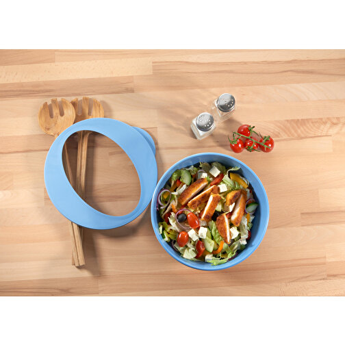 Food-Bowl 'ToGo', 2,2 L , schlichtes schwarz/transparent, Kunststoff, 9,20cm (Höhe), Bild 8