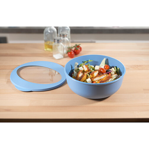 Food-Bowl 'ToGo', 2,2 L , beständiges braun/transparent, Kunststoff, 9,20cm (Höhe), Bild 3