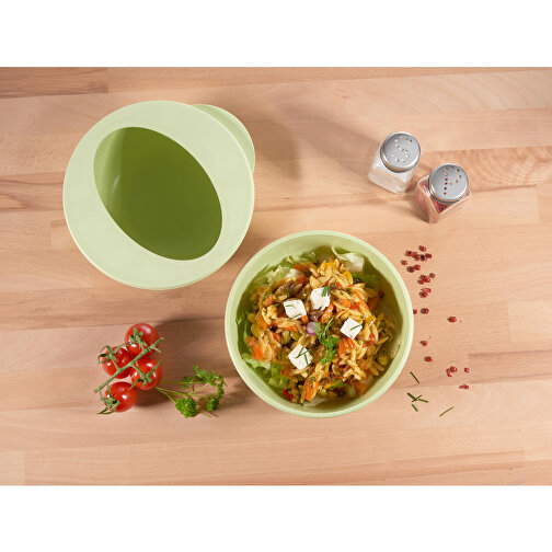 Food-Bowl 'ToGo', 1,0 L , geselliges grün/transparent, Kunststoff, 8,20cm (Höhe), Bild 3