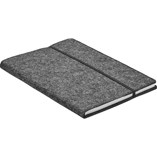 Feltbook , silber glänzend, Fleece, 15,00cm x 1,60cm x 22,00cm (Länge x Höhe x Breite), Bild 1