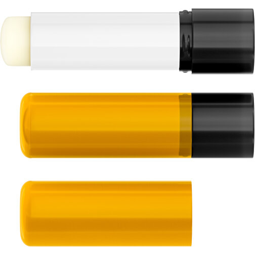 Lippenpflegestift 'Lipcare Original' Mit Polierter Oberfläche , gelb-orange / schwarz, Kunststoff, 6,90cm (Höhe), Bild 4