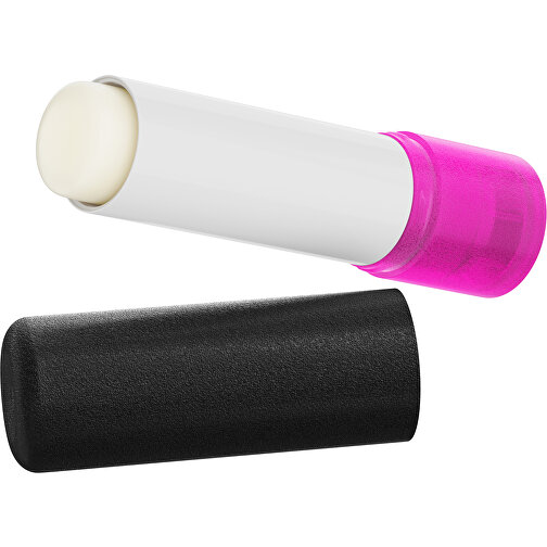 Lippenpflegestift 'Lipcare Original' Mit Gefrosteter Oberfläche , schwarz / pink, Kunststoff, 6,90cm (Höhe), Bild 1
