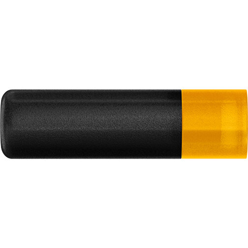 Lippenpflegestift 'Lipcare Original' Mit Gefrosteter Oberfläche , schwarz / gelb-orange, Kunststoff, 6,90cm (Höhe), Bild 2