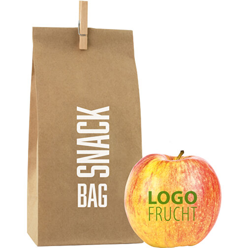 LogoFrucht Apple-Bag - Rot - Kiwi , grau, Papier, 8,00cm x 23,00cm x 11,00cm (Länge x Höhe x Breite), Bild 1