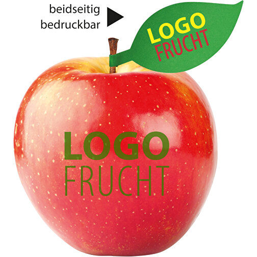 LogoFrucht Apfel Rot - Kiwi + Apfelblatt , grün, 7,50cm (Höhe), Bild 1