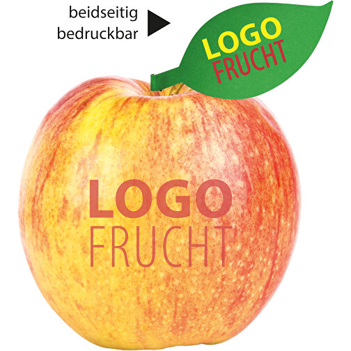 LogoFrucht Apfel Rot - Raspberry + Apfelblatt , rosa, 7,50cm (Höhe), Bild 1