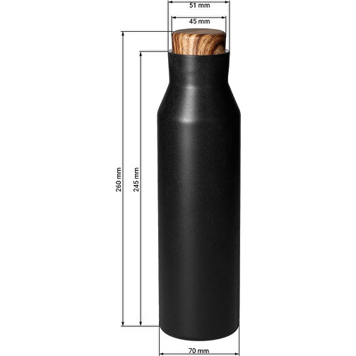 Vakuumflasche 'Malmö', 0,6 L , weiss, Metall, 26,50cm (Höhe), Bild 3
