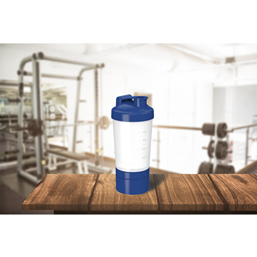 Shaker 'Protein', Pro 2+, 0,40 L , transparent/teal, Kunststoff, 22,80cm (Höhe), Bild 5