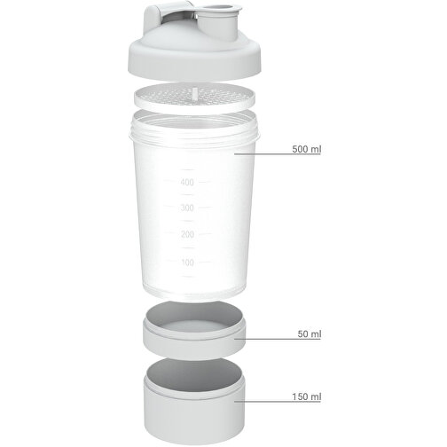 Shaker 'Protein', Pro 2, 0,40 L , transparent/teal, Kunststoff, 22,80cm (Höhe), Bild 4