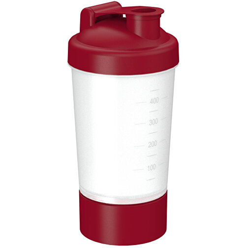 Shaker 'Protein', Pro 1, 0,40 L , transparent/standard-rot, Kunststoff, 20,80cm (Höhe), Bild 1