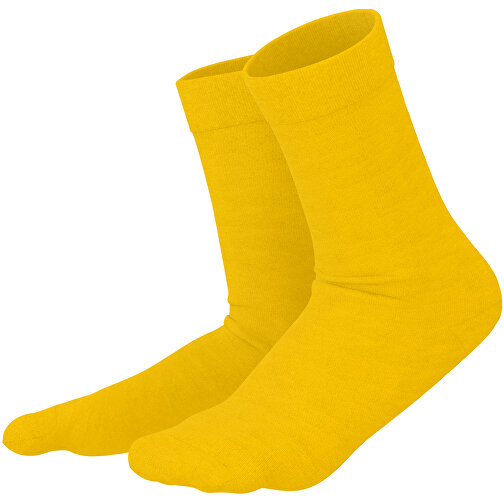 Adam - Die Premium Business Socke , sonnengelb, 85% Natur Baumwolle, 12% regeniertes umwelftreundliches Polyamid, 3% Elastan, 36,00cm x 0,40cm x 8,00cm (Länge x Höhe x Breite), Bild 1