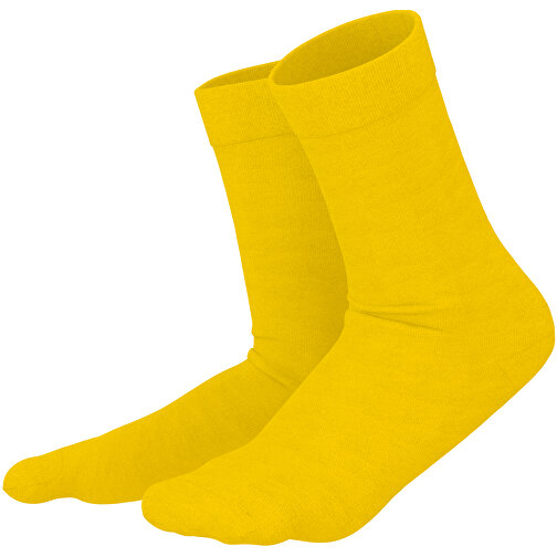 Adam - Die Premium Business Socke , goldgelb, 85% Natur Baumwolle, 12% regeniertes umwelftreundliches Polyamid, 3% Elastan, 36,00cm x 0,40cm x 8,00cm (Länge x Höhe x Breite), Bild 1