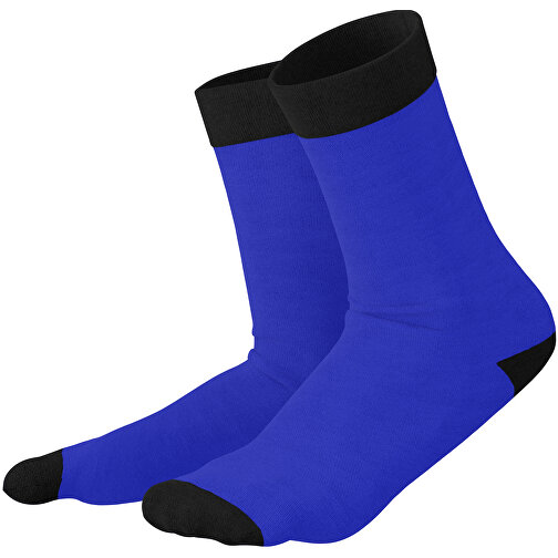 Adam - Die Premium Business Socke , blau / schwarz, 85% Natur Baumwolle, 12% regeniertes umwelftreundliches Polyamid, 3% Elastan, 36,00cm x 0,40cm x 8,00cm (Länge x Höhe x Breite), Bild 1