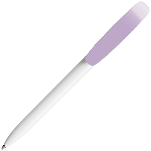 BIC® Super Clip Kugelschreiber Siebdruck , BiC, weiß/pastelllila, Kunststoff, 14,40cm x 1,20cm (Länge x Breite), Bild 2