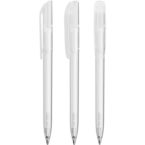 BIC® Super Clip Kugelschreiber Siebdruck , BiC, transparent, Kunststoff, 14,40cm x 1,20cm (Länge x Breite), Bild 4