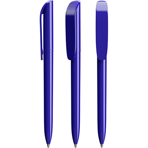 BIC® Super Clip Kugelschreiber Siebdruck , BiC, blau, Kunststoff, 14,40cm x 1,20cm (Länge x Breite), Bild 4