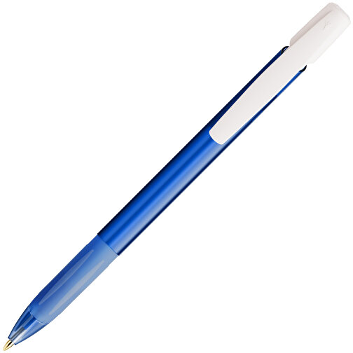 BIC® Media Clic Grip Kugelschreiber , BiC, gefrostetes dunkelblau/gefrostetes weiß, Kunststoff, 14,70cm x 1,30cm (Länge x Breite), Bild 2