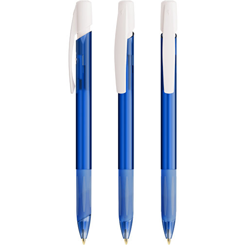 BIC® Media Clic Grip Kugelschreiber , BiC, gefrostetes dunkelblau/gefrostetes weiß, Kunststoff, 14,70cm x 1,30cm (Länge x Breite), Bild 4