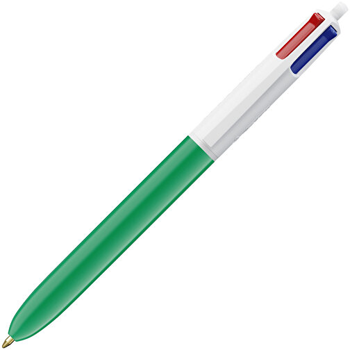 BIC® 4 Colours Kugelschreiber Digital , BiC, weiß/grün, Kunststoff, 14,40cm x 1,60cm (Länge x Breite), Bild 2