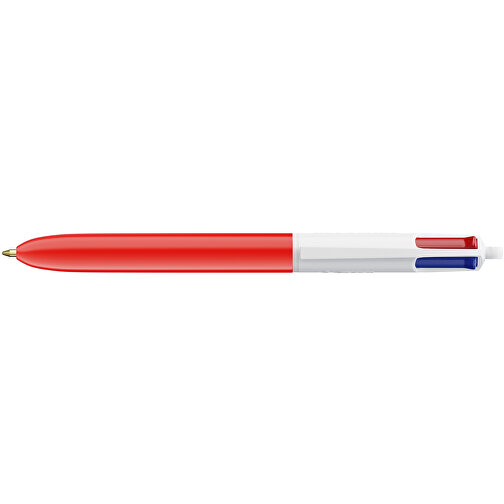 BIC® 4 Colours Kugelschreiber Digital , BiC, weiß/rot, Kunststoff, 14,40cm x 1,60cm (Länge x Breite), Bild 3
