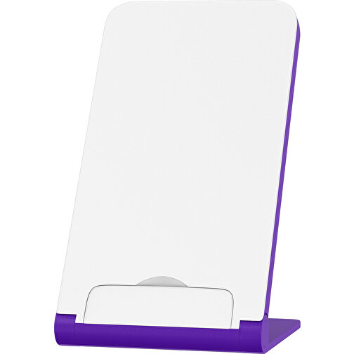 WirelessView - Der Klapp-Ständer Mit Kabellosem Ladegerät , weiß / violet, Kunststoff, 13,60cm x 1,30cm x 7,30cm (Länge x Höhe x Breite), Bild 1
