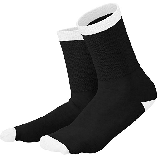 Boris - Die Premium Tennis Socke , schwarz / weiss, 85% Natur Baumwolle, 12% regeniertes umwelftreundliches Polyamid, 3% Elastan, 36,00cm x 0,40cm x 8,00cm (Länge x Höhe x Breite), Bild 1