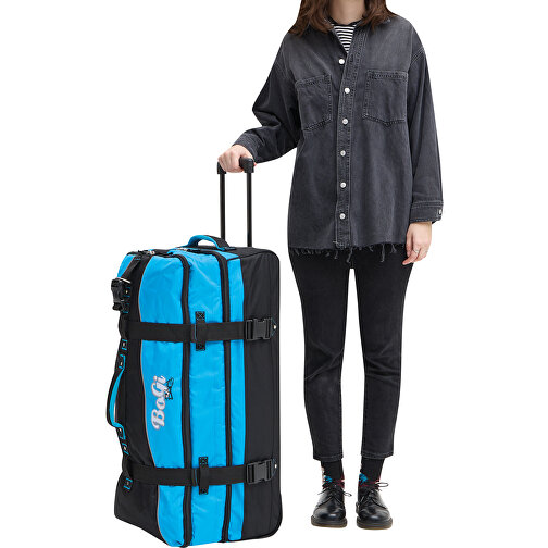 Trolley-Reisetasche BoGi XL , blau, schwarz, 600D Polyester / Rib Stop, 82,00cm x 35,00cm x 39,00cm (Länge x Höhe x Breite), Bild 14