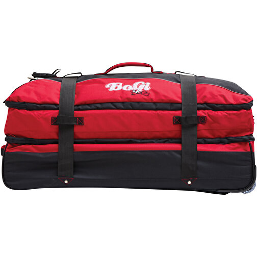 Trolley-Reisetasche BoGi XL , rot, schwarz, 600D Polyester / Rib Stop, 82,00cm x 35,00cm x 39,00cm (Länge x Höhe x Breite), Bild 4